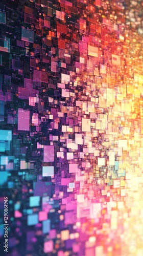 Wallpaper Mural Abstract geometric pattern with colorful gradient of overlapping squares International Girls In ICT Day Torontodigital.ca