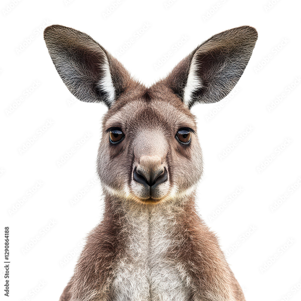 Fototapeta premium kangaroo portrait isolated on transparent png