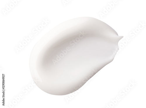 smear of cream texture on transparent background