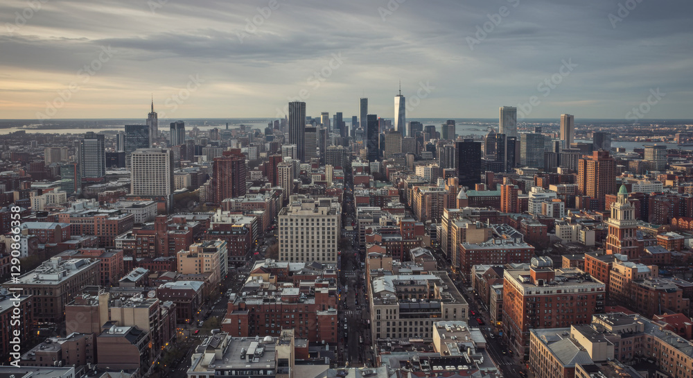 Fototapeta premium City skyline panorama urban travel destination view