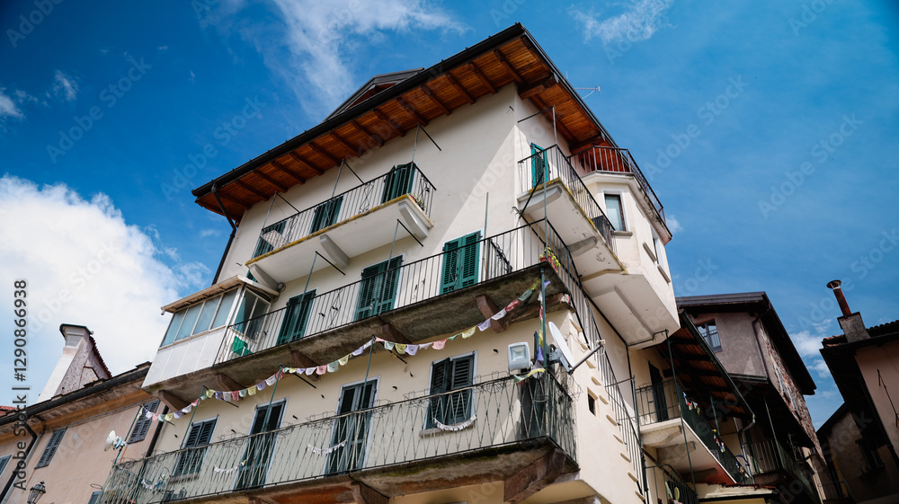 Fototapeta premium Beautiful architecture of Isola Bella displayed under a clear blue sky in Italy
