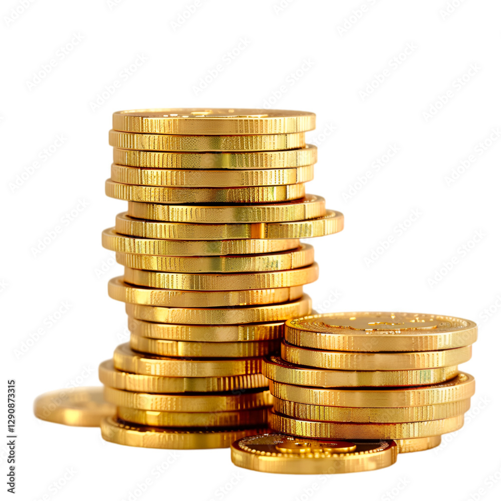 Stacks of gold coins wealth prosperity finance Stacks of gold coins wealth prosperity finance