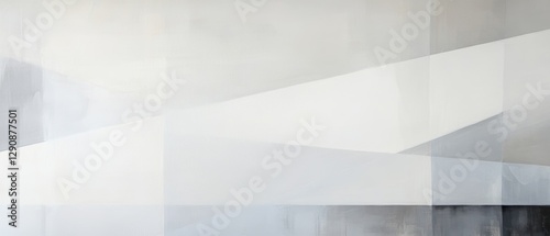 Geometric abstract background in shades of gray, minimalist design for modern decor, digital art, or branding projects, smooth texture and lines.