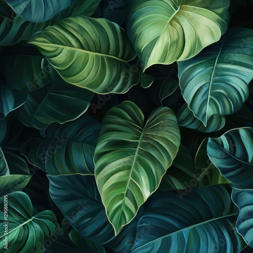 Wallpaper Mural Lush Tropical Leaf Pattern (1) Torontodigital.ca