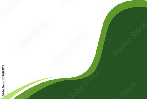 Green Wave Corner Vector
