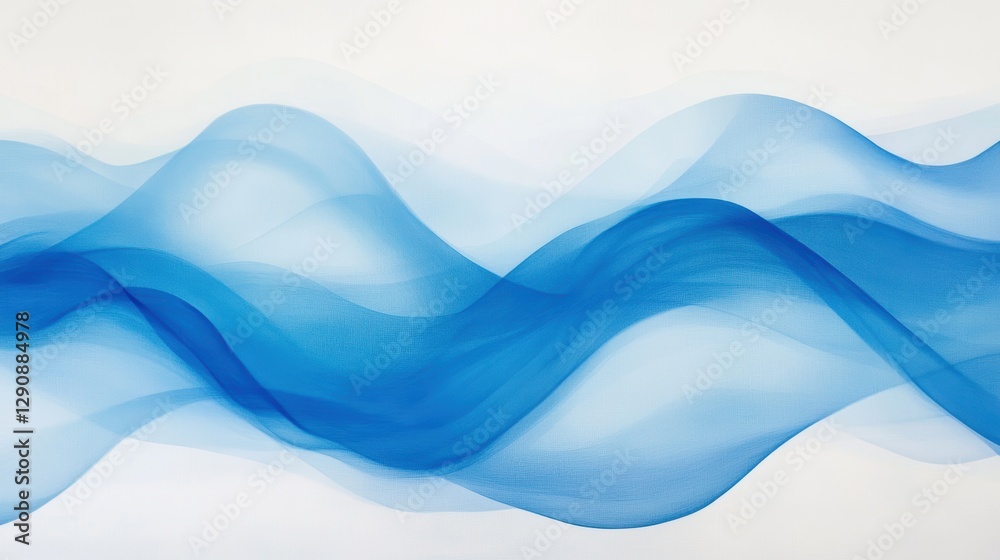 Blue abstract waves on a light background, flowing shapes representing water, fluid movement, digital art design, calming visuals for backgrounds. Blue abstract waves on a light background, flowing shapes representing water, fluid movement, digital art design, calming visuals for backgrounds.