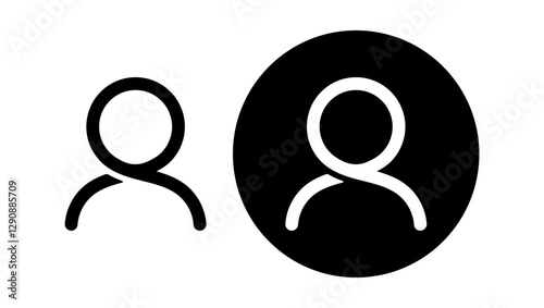 user avatar symbol, black isolated silhouette