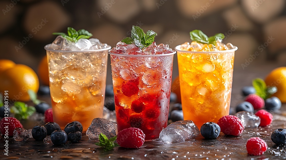 a row of colorful drinks a row of colorful drinks