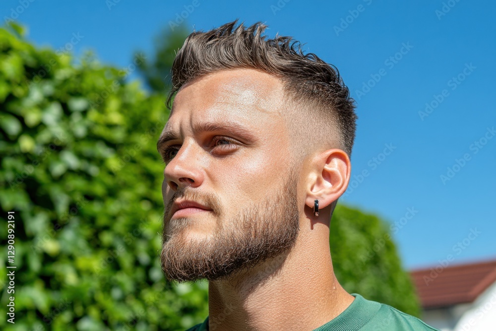 Discover the epitome of contemporary men's style with this striking image showcasing a sharp-looking man with sleek haircut, a paragon of fresh and modern aesthetics Explore the nuances of beard Discover the epitome of contemporary men's style with this striking image showcasing a sharp-looking man with sleek haircut, a paragon of fresh and modern aesthetics Explore the nuances of beard