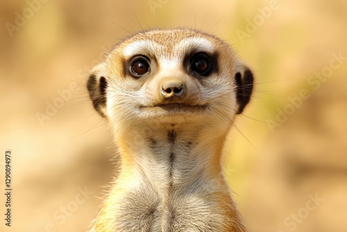 Wallpaper Mural A close-up shot of a curious meerkat gazing directly at the camera Torontodigital.ca