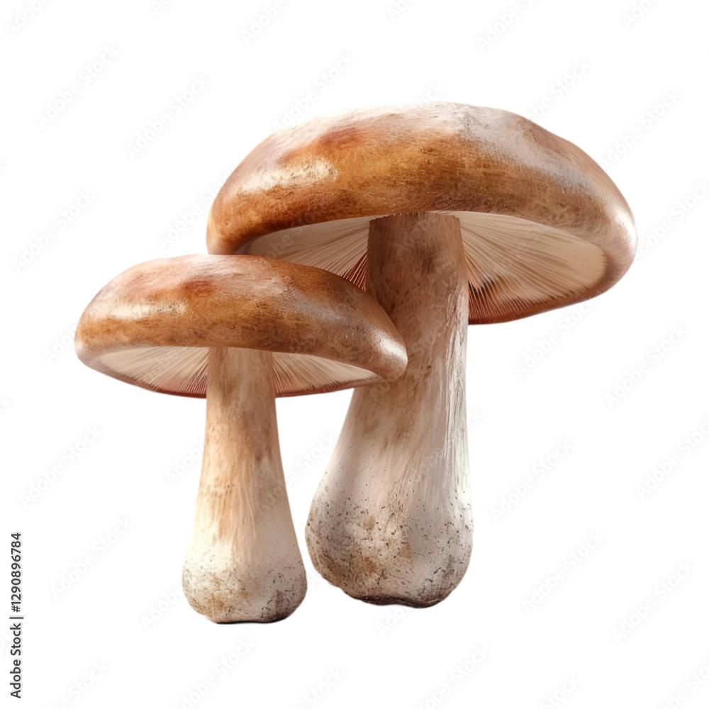 Two brown mushrooms on black background forest fungi nature harvest edible mushrooms food photography, Two brown mushrooms on black background forest fungi nature harvest edible mushrooms food photography,