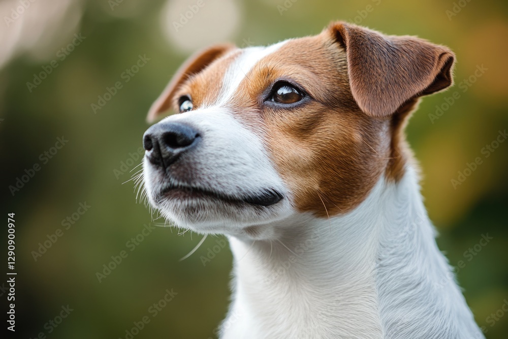 A detailed view of a dog's facial features, blurred background A detailed view of a dog's facial features, blurred background