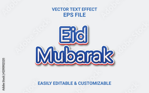 Eid Mubarak 3D Editable Text Effect