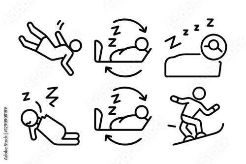 Sports and fitness icon set vector art illustration