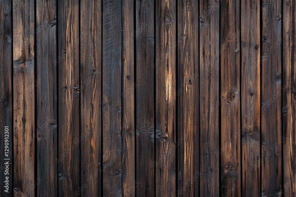 Obraz premium Dark Wood Plank Wall Texture (3)