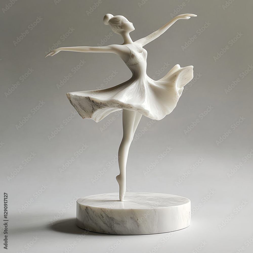 Fototapeta premium Elegant Ballerina Marble Sculpture