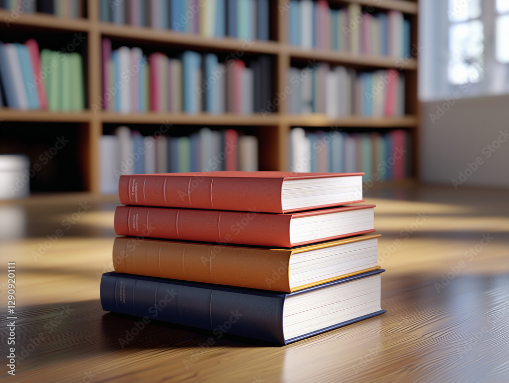 Minimalistic Book Stack Mockup Minimalistic Book Stack Mockup