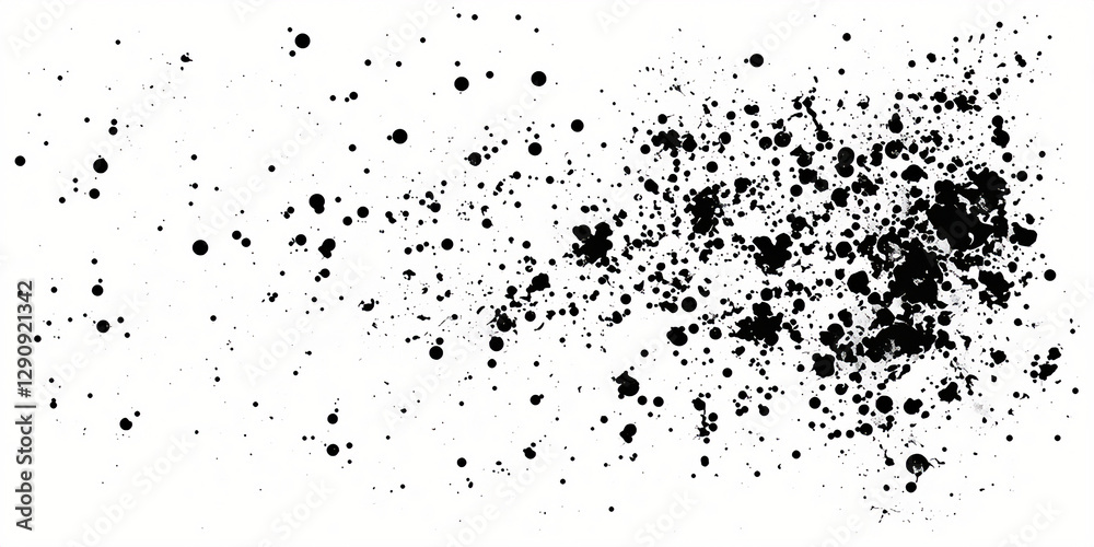Bold Black Ink Splatter Vector Elements Great for Modern Designs and Creative Visual Art Projects