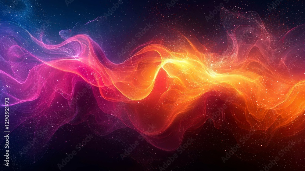 Abstract Cosmic Energy Flow in Vibrant Hues Abstract Cosmic Energy Flow in Vibrant Hues