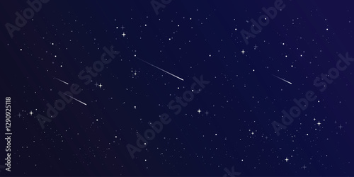 Night sky with star. Star universe background, Stardust in deep universe, Milky way galaxy, Vector Illustration.