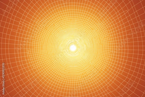 Bright energetic tunnel of light with a grid pattern, symbolizing hope and progress.