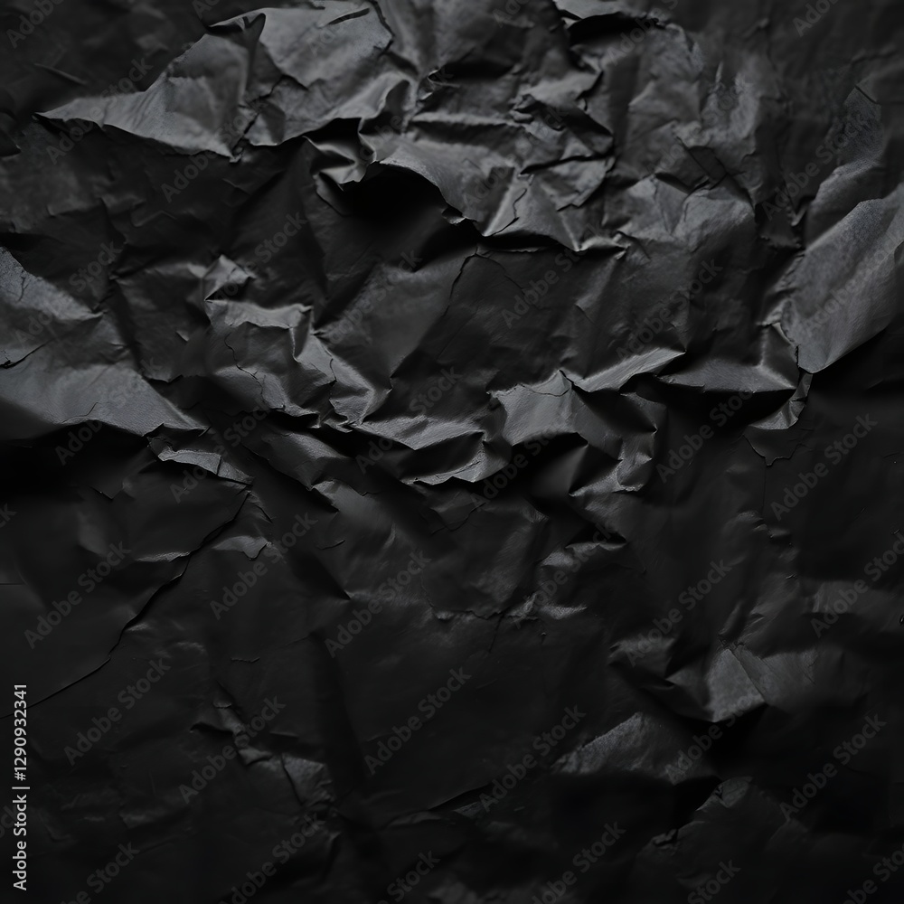 Dark Crumpled Paper Texture, Shadowed Background, black background, wallpaper Dark Crumpled Paper Texture, Shadowed Background, black background, wallpaper