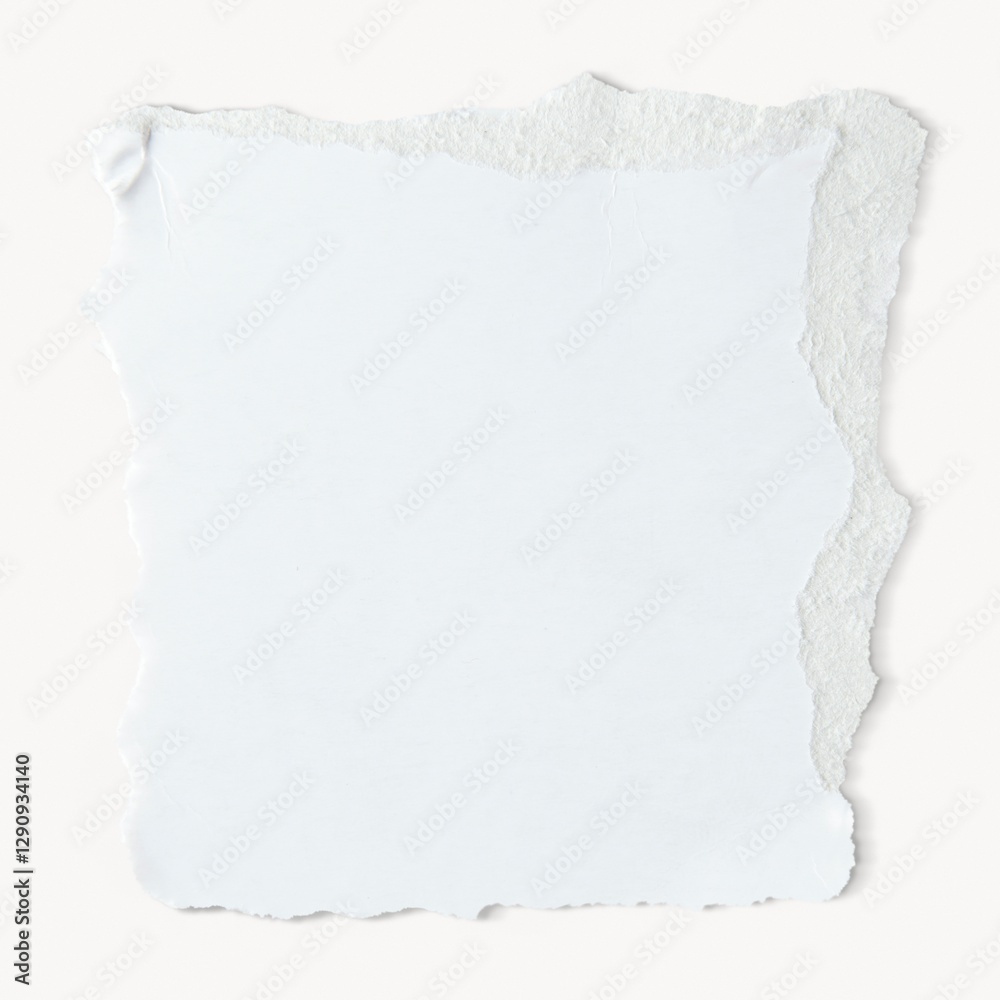 Ripped white paper square with copy space Ripped white paper square with copy space