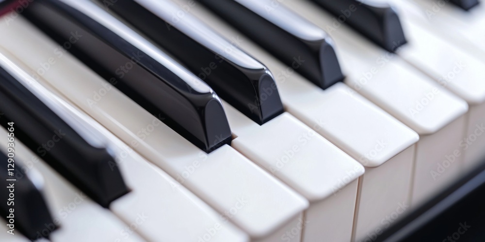 Close up of piano keys showing beautiful black and white design. A creative shot to inspire music lovers and artists. Great for educational and artistic purposes. AI Close up of piano keys showing beautiful black and white design. A creative shot to inspire music lovers and artists. Great for educational and artistic purposes. AI