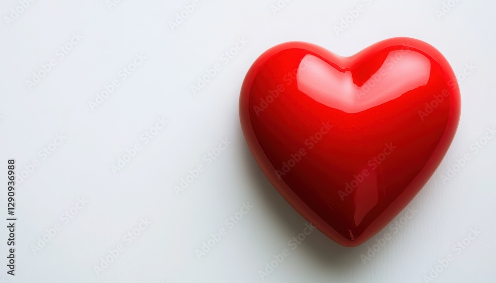 A glossy red heart symbolizing love and affection on a soft background, evoking warmth and emotional connection. A glossy red heart symbolizing love and affection on a soft background, evoking warmth and emotional connection.