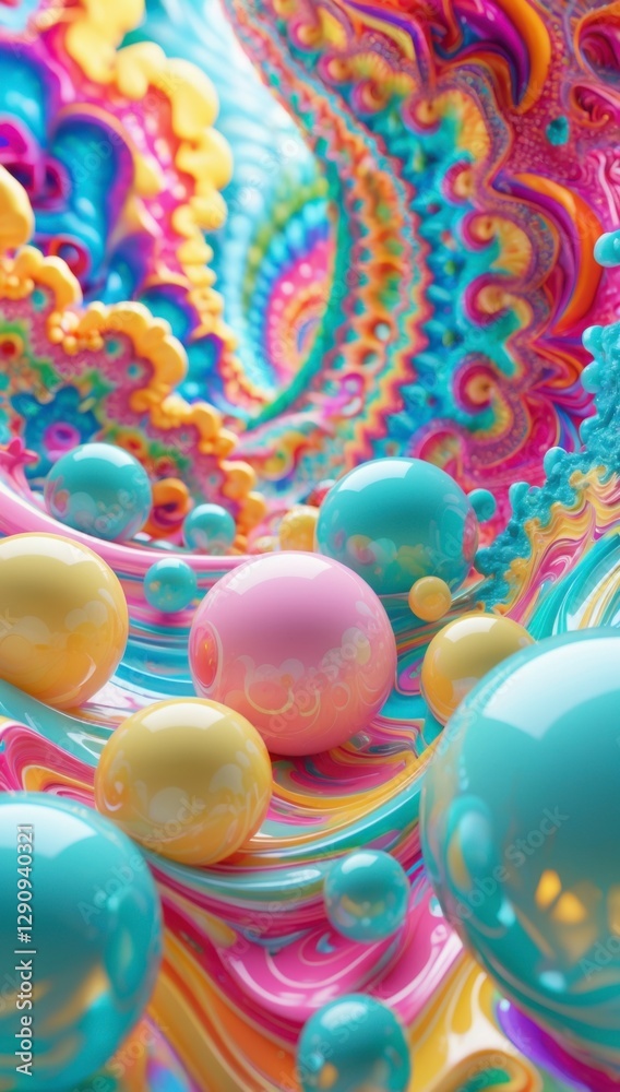 Obraz premium Psychedelic Fluid Spheres