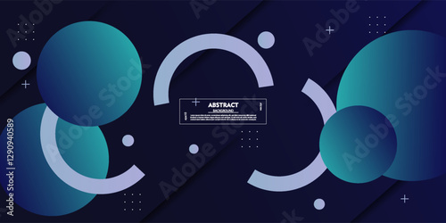 Abstract dark business banner background with simple geometric circle shape pattern. Trendy concept background. Vector Eps10