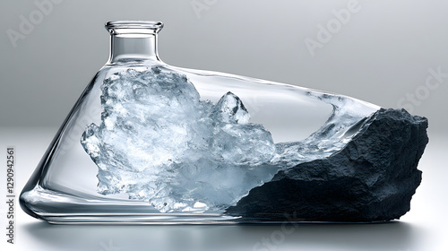 a rock in a bottle