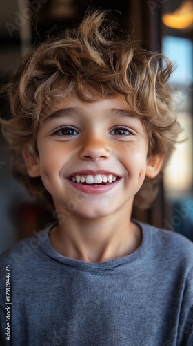 cute little boy with a toot...