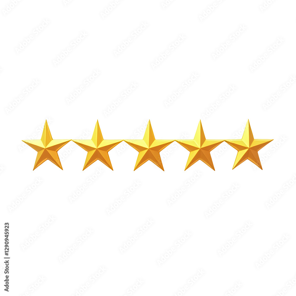 Golden Five-Star Ranking – High-Quality Design Element Golden Five-Star Ranking – High-Quality Design Element