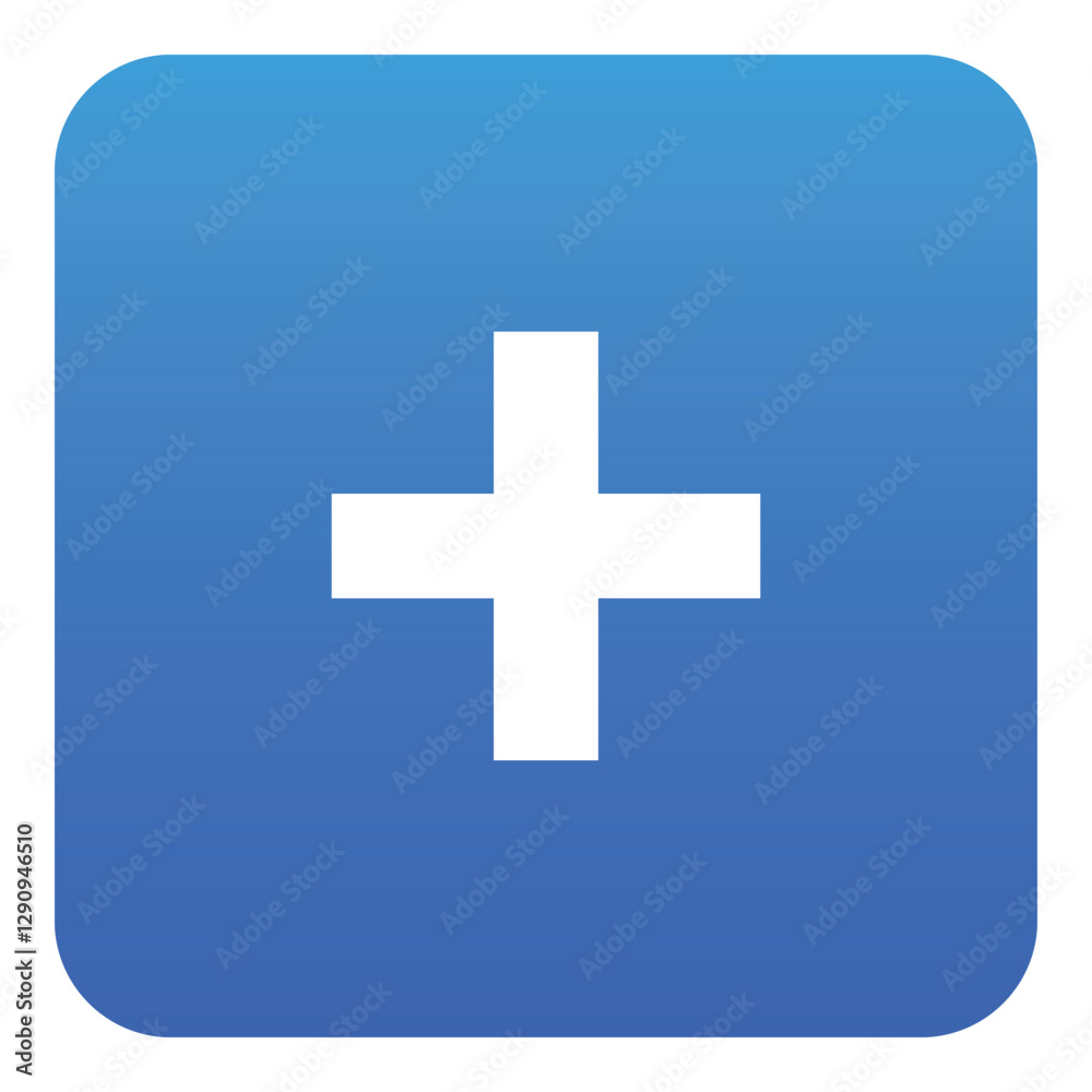 Obraz premium Gradient color icon, illustration for Add, plus, create.