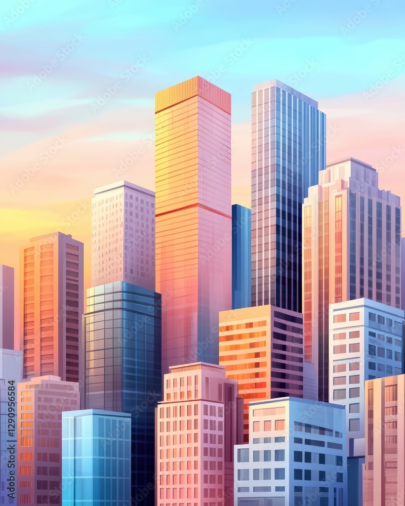 A bustling city skyline showcasing modern architecture and urban life A bustling city skyline showcasing modern architecture and urban life