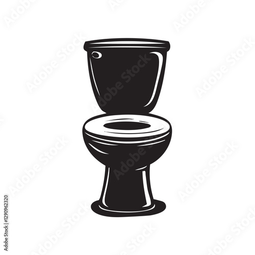 toilet bowl isolated on white