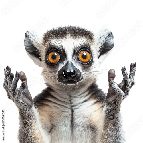 lemur portrait isolated on transparent png