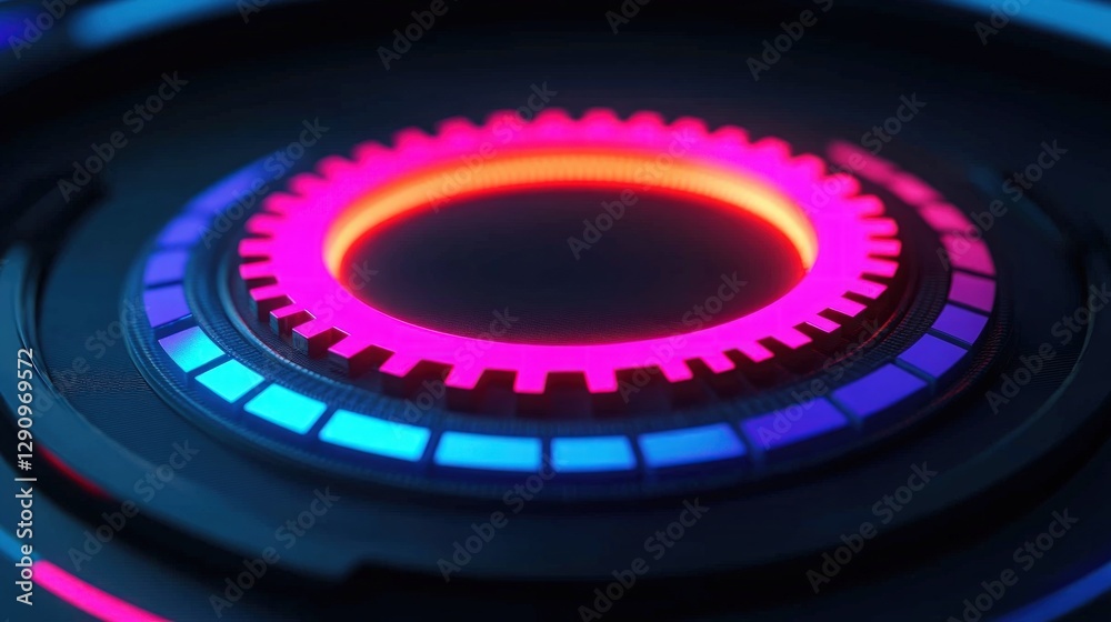 Colorful light reflected on a black surface creating a stunning visual effect Colorful light reflected on a black surface creating a stunning visual effect