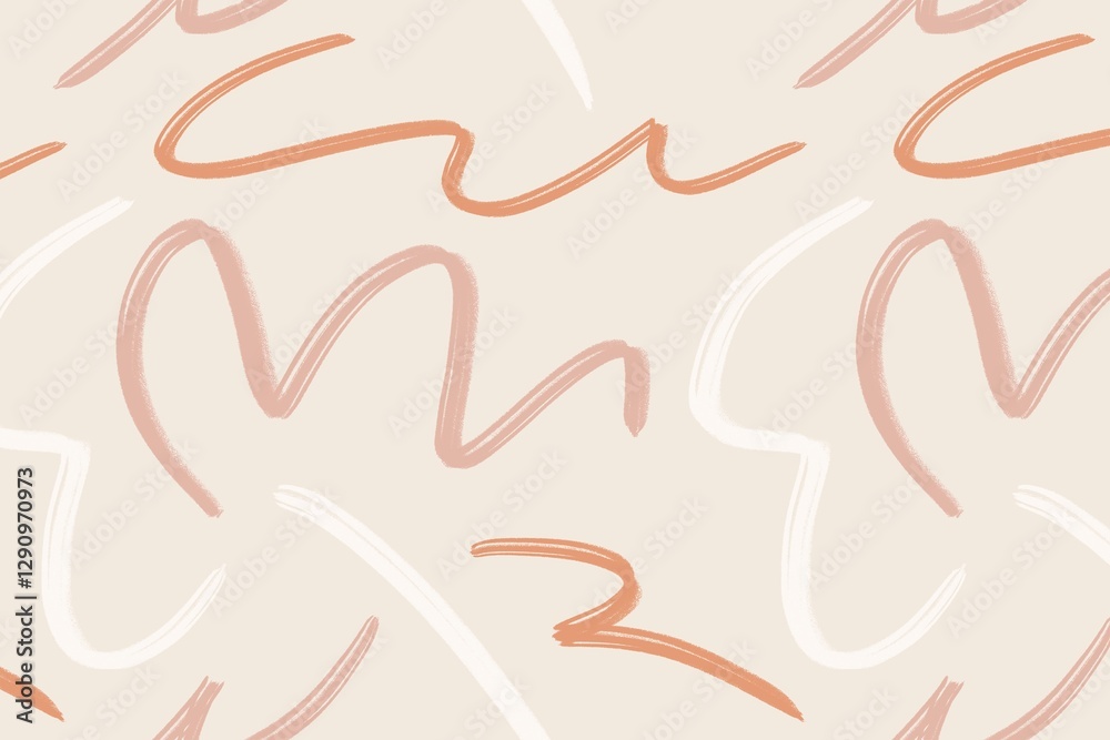 Obraz premium Abstract Memphis pattern background, squiggle design