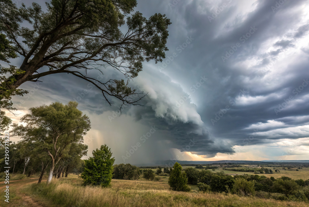 Spectacular landscape with threat of rain Spectacular landscape with threat of rain