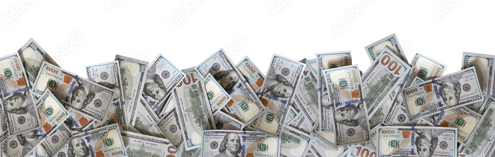 Lot of cash US hundred dollar bills isolated for money background border. Lot of cash US hundred dollar bills isolated for money background border.