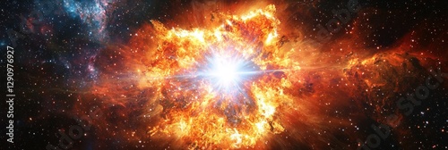 Wallpaper Mural Deep-space view of a star igniting in a dazzling explosion Torontodigital.ca