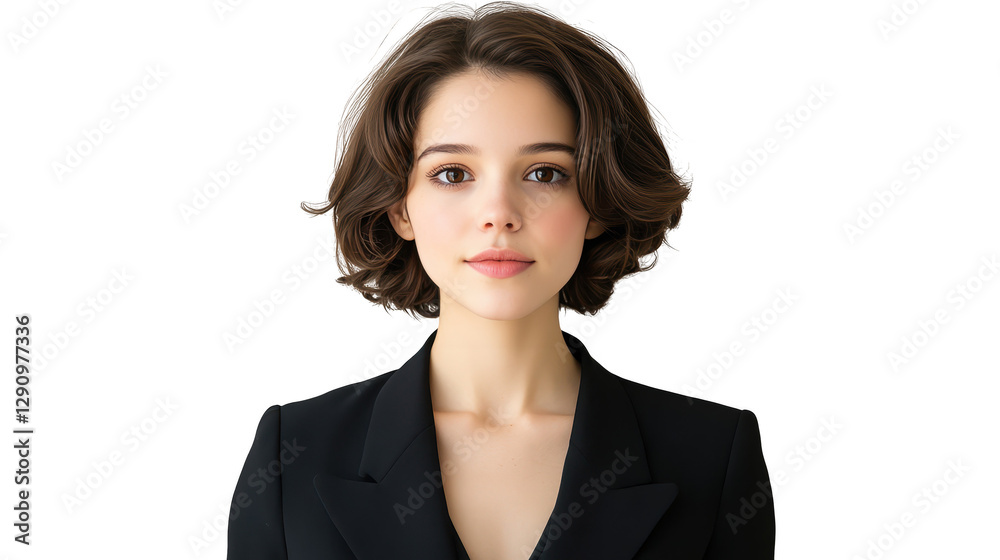 Confident and powerful woman in black suit, a portrait of professionalism professional Confident and powerful woman in black suit, a portrait of professionalism professional