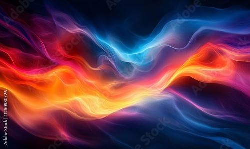 Wallpaper Mural Dynamic Flow of Colorful Energy Streams, Generative AI Torontodigital.ca