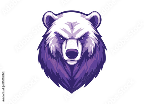 Bear mascot logo design. Vector illustration of a growling bear. Bear head design for logo, sports team logo design. Aggressive bear.