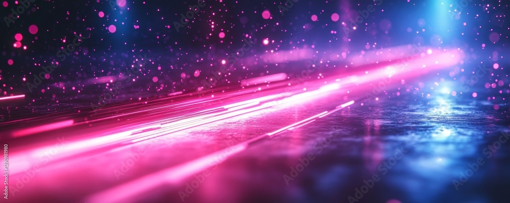 Futuristic Neon Abstract Light Shapes, Generative AI Futuristic Neon Abstract Light Shapes, Generative AI