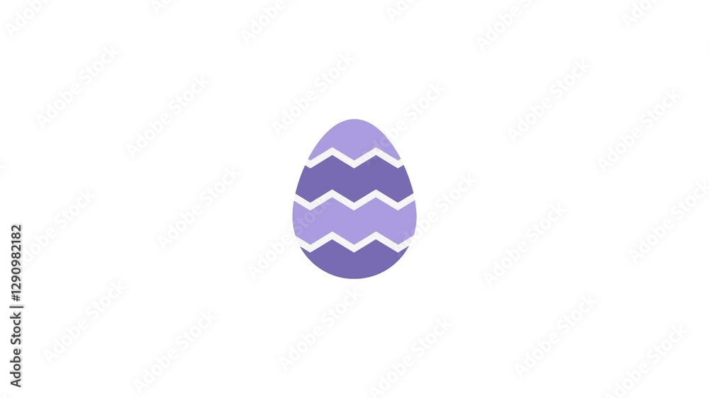 HAPPY EASTER DAY . EASTER ICONS ANIMATION. Colorful Easter eggs