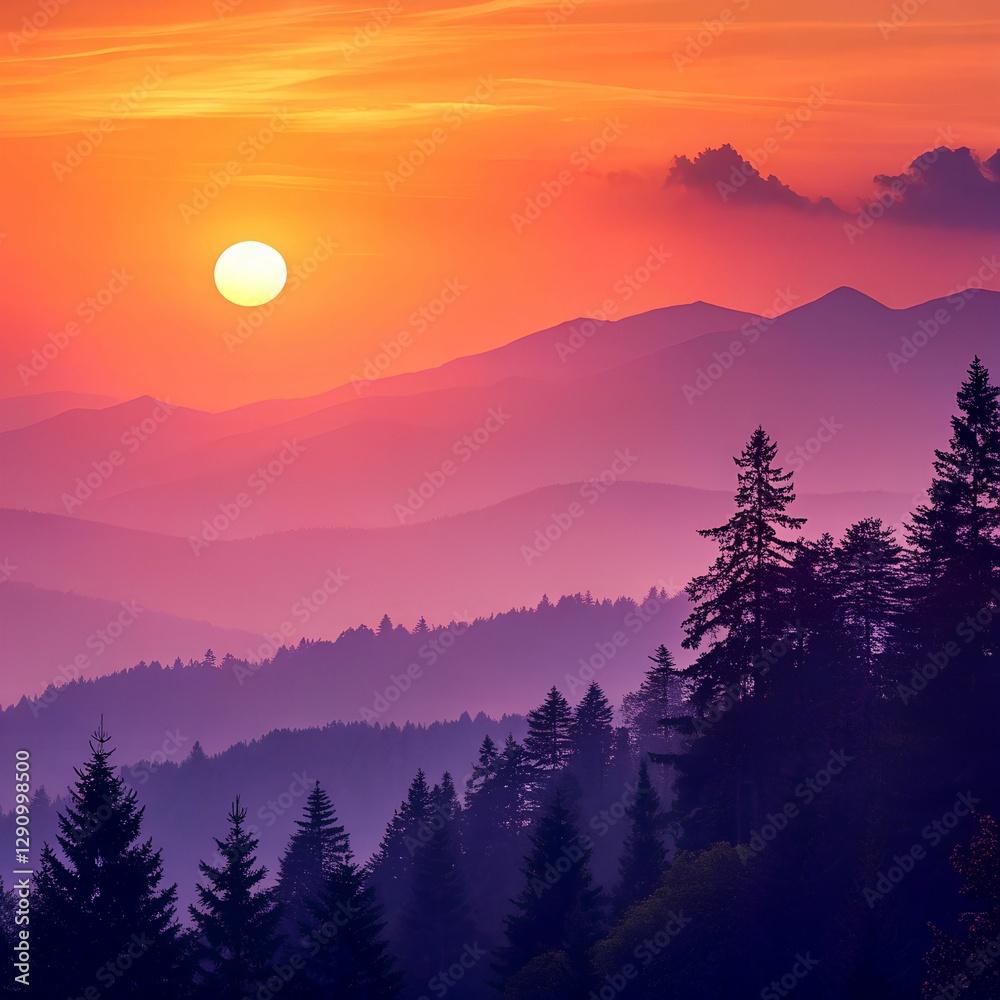 A smooth gradient background transitioning from deep purple at the bottom to bright orange at the top, mimicking a sunrise. A smooth gradient background transitioning from deep purple at the bottom to bright orange at the top, mimicking a sunrise.