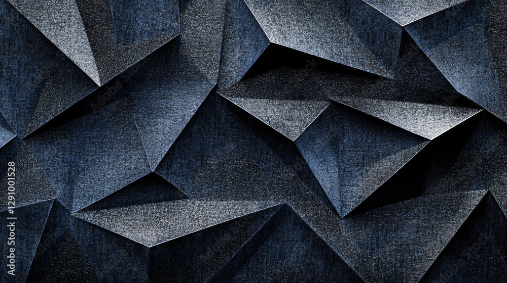 Fototapeta premium Geometric Textured Blue Fabric Forms a Bold Design